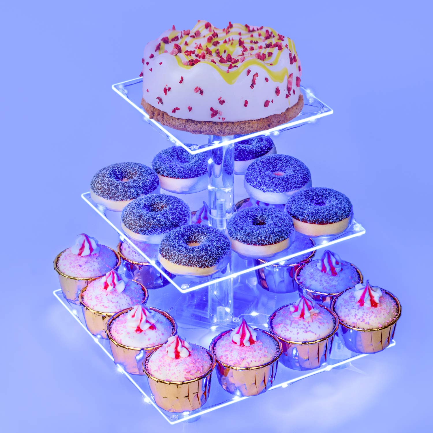 Pastry Stand 3 Tier Acrylic Cupcake Display Stand