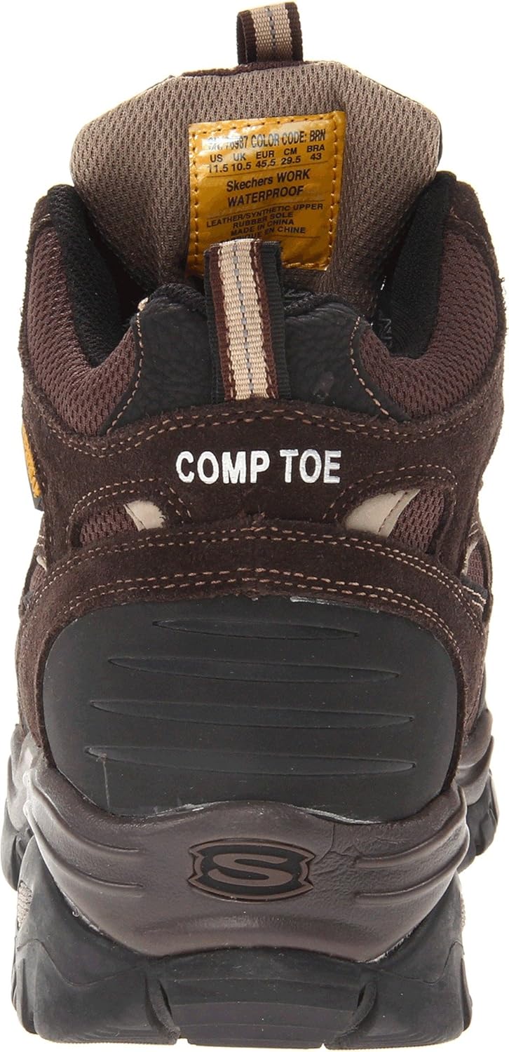 skechers men's 76987 clan waterproof work boots