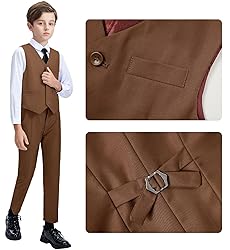Boys Suit Size 12 Brown Kids Suits for Boys Tuxedo