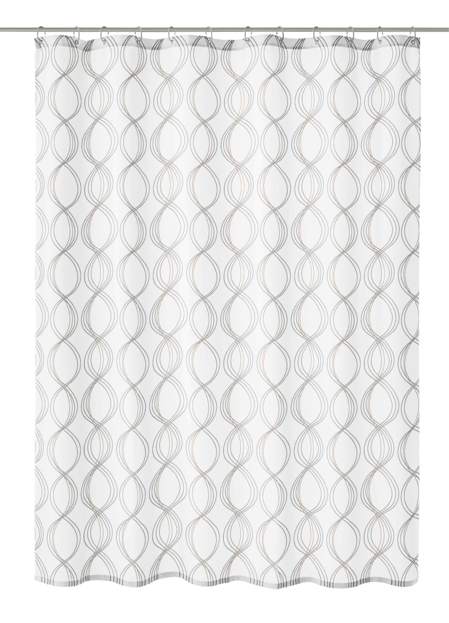 Kleine Wolke Classy Shower Curtain 180 x 200 cm White