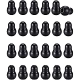 Replacement Stethoscope Ear Tips Earpieces Universal Soft Silicone Ear Plugs Earbuds Snap Tight Soft Sealing Ear Tips (Black,