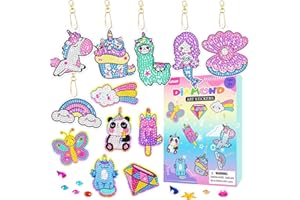 EAPHANT Gem Art, 2500+ Gems Arts and Crafts for Girls Ages 8-12 6-8 5D Keychains Diamond Painting Stickers Art for Kids 6-8 8-12 Year Old Girl Birthday Gift Ideas, Girls Toys Age 6-8 8-10