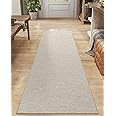 DEXI Hallway Runner 2x6, Washable Non Slip Rubber Backed Carpet, Absorbent Thin Long Entryway Runners for Kitchen, Laundry Room Decor, Patio Entrance, Beige