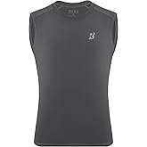 Roadbox Boys Sleeveless Compression Shirts, Youth Quick-Dry Football Undershirt, Athletic Tank Tops for Basketball Sports