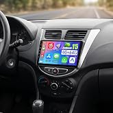 4+64G Android 15 Car Stereo for 2010-2016 Hyundai Accent Verna Solaris Wireless Carplay Android Auto,9'' IPS 1280 * 720 Touch Screen Radio DSP 5G WiFi Bluetooth GPS FM RDS+Free AHD Backup Camera