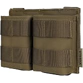 VISMIX Rifle Mag Pouch, Double 5.56mm AR MOLLE Magazine Pouch with Quick Release Kydex Insert and MOLLE Compatible