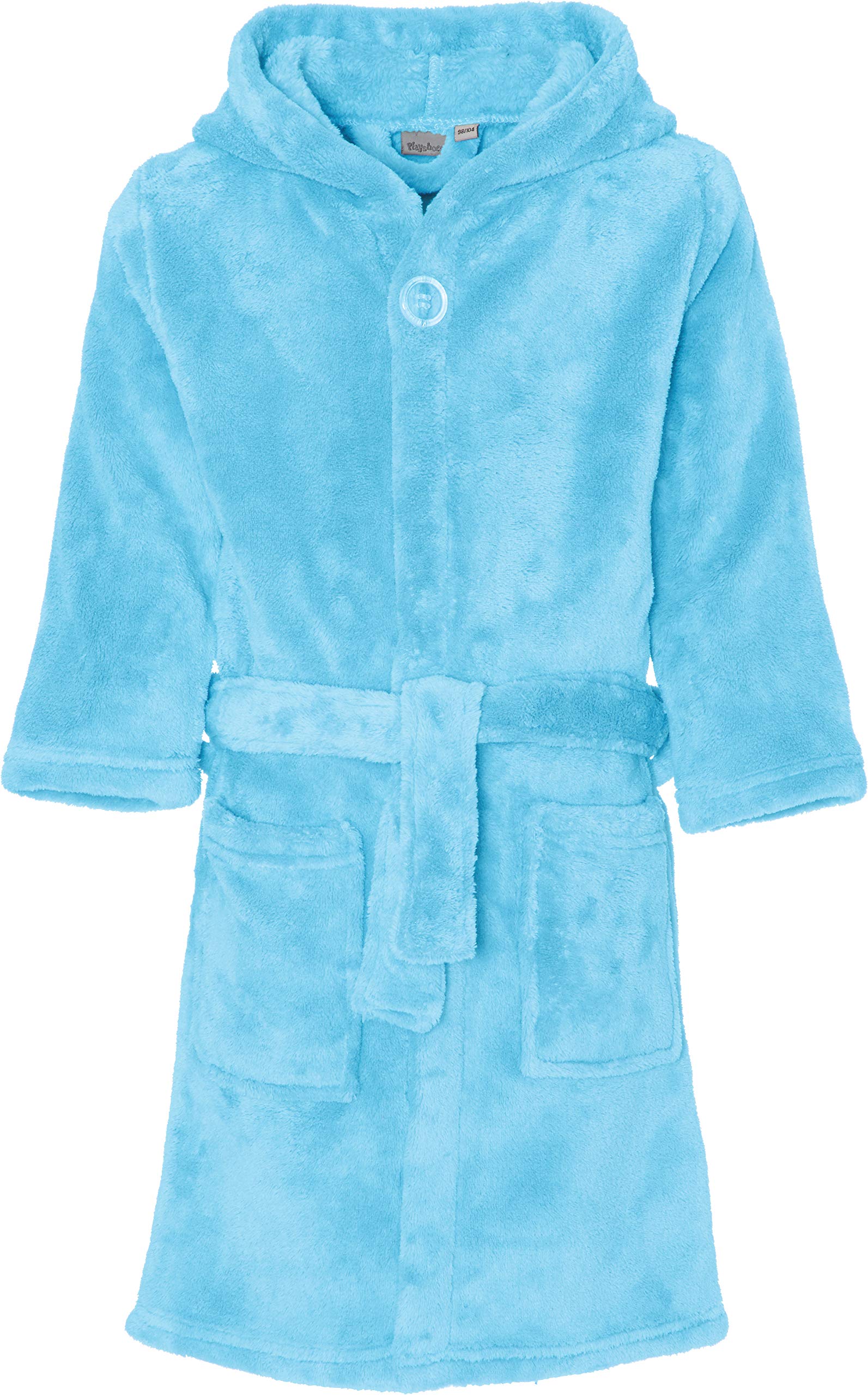 Playshoes Unisex Kids Fleece Dressing Gown 340104, 17 - Blue, 86-92