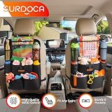 SURDOCA Car Seat Organizer With Tablet Pocket 11 inch Waterproof Kick Mat 8 view 4