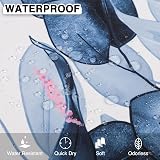 WELTRXE Blue Eucalyptus Shower Curtain 183x183 cm with 12 Hooks view 3