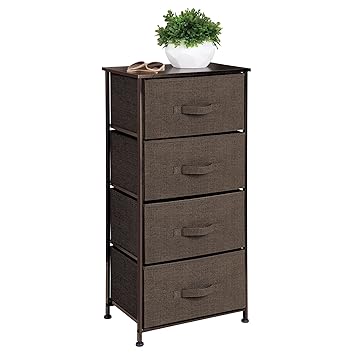 Espresso Apartment Small Living Spaces Mdesign Fabric 4 Drawer Dresser And Storage Organizer Unit For Bedroom Dorm Room Bedroom Furniture Furniture