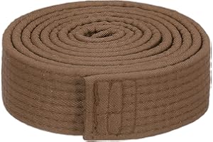 PATIKIL Judo Colored Ranking Belt 1.5" x6.5Ft 2.0m, Polyester Martial Arts Judo Karate Belt for Coach Teaching Practice, Brow