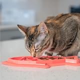 Catstages Fishie Fun Feed Mat Slow Feeder Cat Bowl Pink view 2