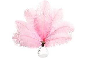 SENDYFEATHER 20pcs Natural Pink Ostrich Feathers 10-12inch 25-30cm for Wedding Party Centerpieces Easter Home Decorations