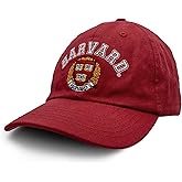Tee Luv Harvard University Hat - Harvard Veritas College Baseball Cap (Red)