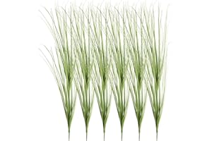 12Pcs Artificial Grass Plants, 13.8" Plastic Fake Wheat Grass Greenery Shrubs Outdoor Artificial Shrubs Faux Bushes for Home 