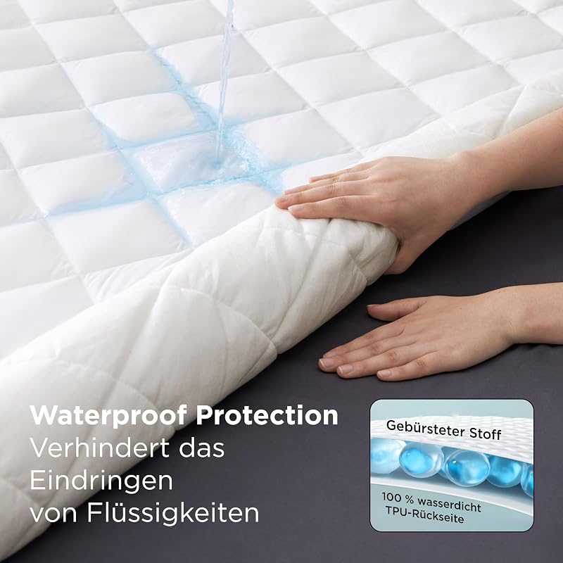 Matratzenschoner 140x200cm Wasserdicht - Matratzenbezug Weiß