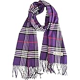 NY GOLDEN FASHION Unisex Cashmere-Feel Winter Scarf, Tartan Plaid Pattern, 72 x 12 inches