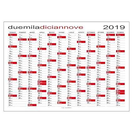 Calendario 2019 Planner Planning Da Muro Per Ufficio 118x84 Cm