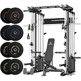 Major Fitness Drone MAX V Smith Machine with Weight Stacks, All-in-One Home Gym Squat Rack--2500LB Capacity, Dual LAT Pull-Down Systems &amp; Cable Crossover Machine, Heavy-Duty Full-Body Workout Machine
