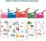 Polar Gear Kids Water Bottle 400ml Red with Straw Carry Handle view 2