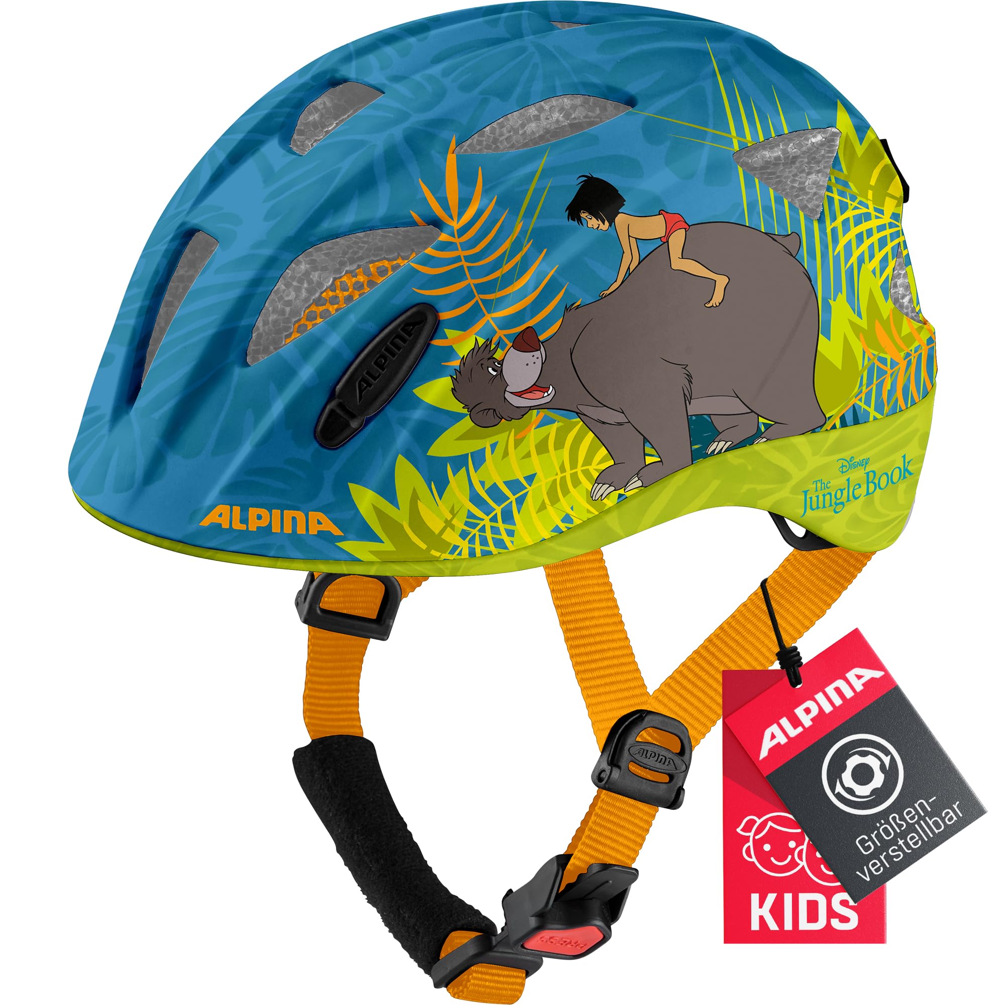 ALPINA Unisex - Children, XIMO DISNEY cycling helmet, Jungle Book, 47-51 cm
