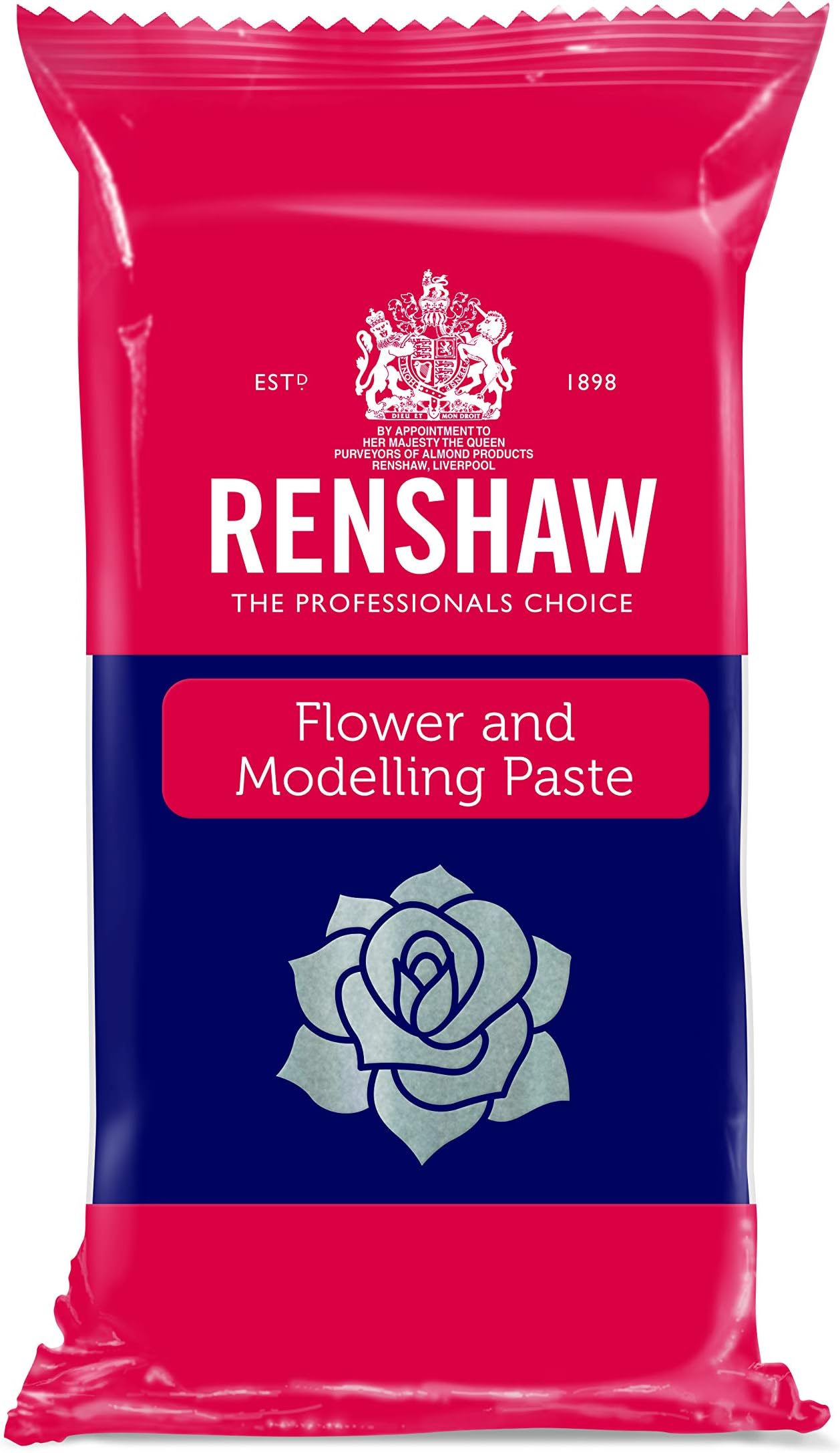 RenshawFlower & Modelling Paste, All Purpose Modelling Paste. Ideal for Cutters, Embossers, Moulds & Hand Moulding, Renshaw Modelling Paste - Forget-ME-NOT Blue 250g
