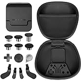 Sedicoca Complete Component Pack for Xbox Elite Wireless Controller Series 2，package Includes 1 Carrying Case 1 Dock, 4 Paddles, 2 DPads, 6 Thumbsticks,1Tool, for Xbox One Elite Series 2 Core Replacement Parts （black ） (black)