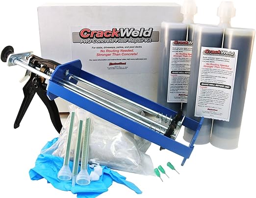 Amazon Com Crackweld Pro Concrete Floor Repair Kit Seal Cracks