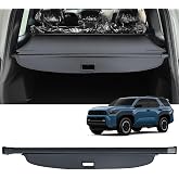 AUXKO Retractable Cargo Cover for Toyota 4Runner 2026-2025, Carbon Fiber | 4 PCS Headrest Hooks, Tool-free Shade, Anti-peeping Privacy Screen, Anti-UV Luggage Accessory, Waterproof Rear Trunk Cover