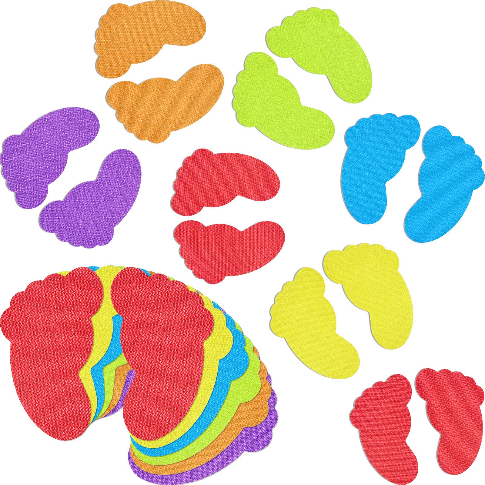 Photo 1 of Outus 48 Pcs Carpet Feet Spots, Line up Sit Foot Spots for Classroom Floor, Carpet Markers for Teacher Supplies School Decoration Classroom Rug (Classic Color)