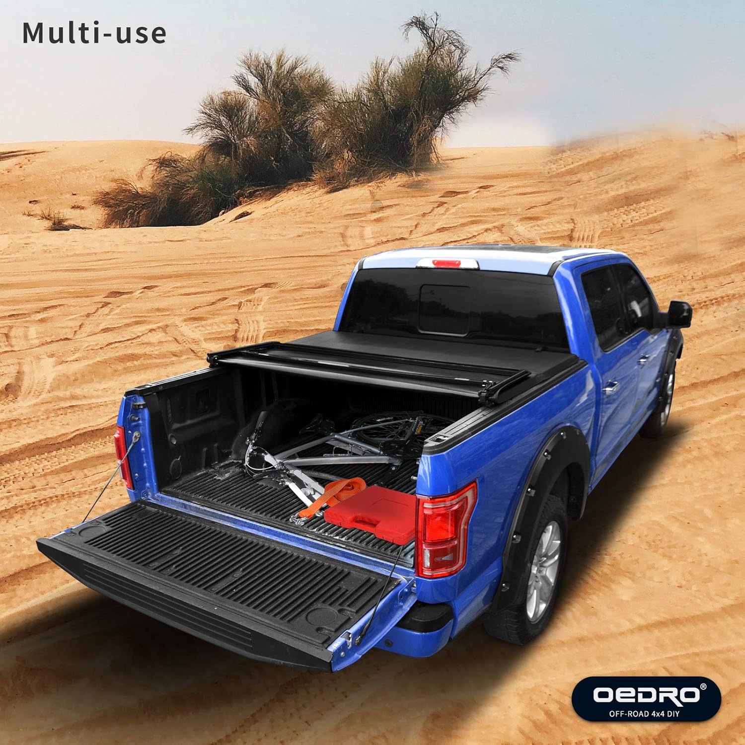 OEDRO® TriFold Truck Bed Soft Tonneau Cover Compatible with 20192020