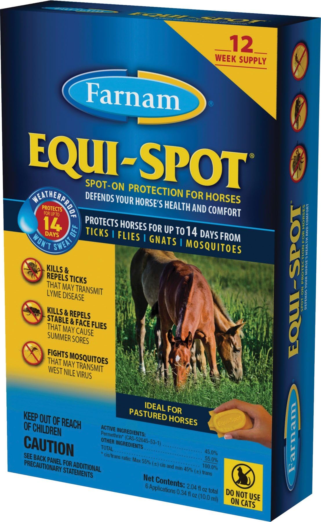 FARNAM Companies INC Equi Spot Spot-On Fly Control for Horses 12 Week Supply