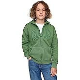 GAP boys Logo Full-zip Hoodie