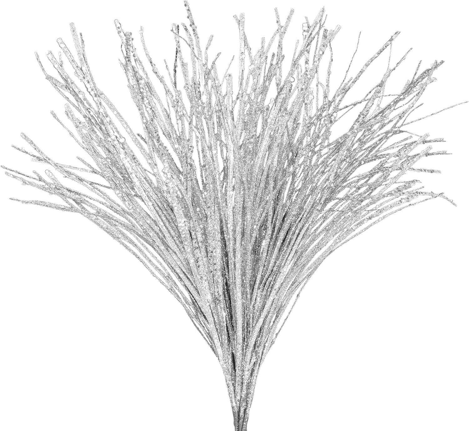 Tree Toppers - KI Store Christmas Tree Picks Spray Set of 12 Silver Christmas Tree Topper Picks for Xmas Tree Wreath Garland Bouquet Tree Topper Decoration