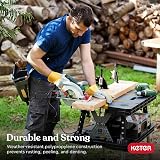 Keter Folding Work Table Portable Workbench with 12 inch Clamps Garage Wood Shop view 5