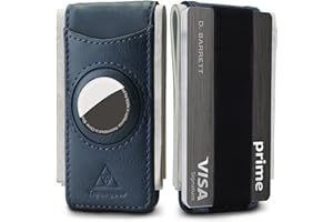 Tryangoos Magnetic Money Clip with airTag Holder,credit card elastic band,Holds to Cash and Cards (Blue)