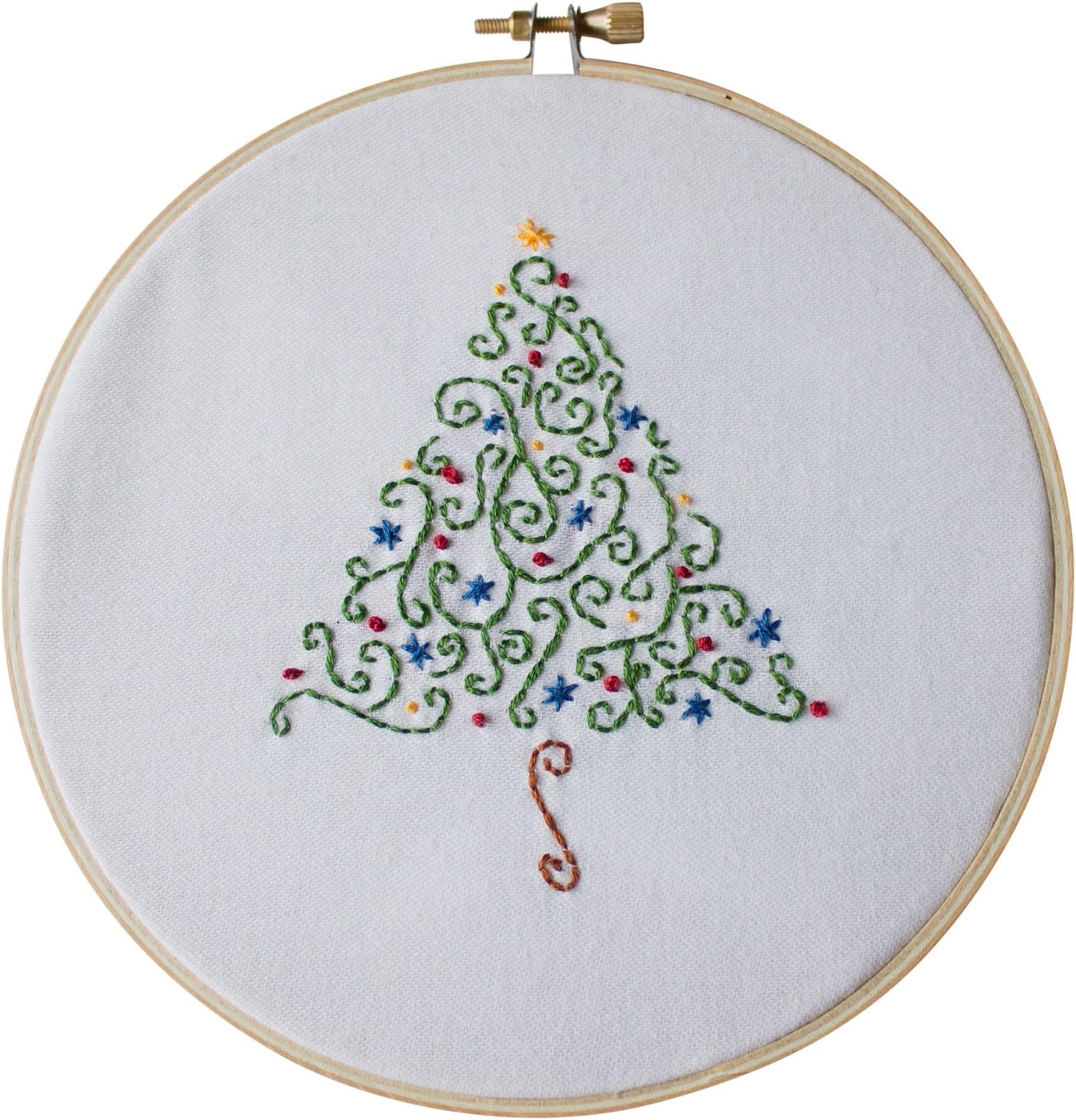 Cross Stitch Stamped Embroidery Kit for beginners โ DIY starter counted cross stitch kit for arts, craft, and sewing. Includes pattern, embroidery cloth, embroidery hoop, cross stitch thread, needle
