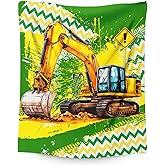 FLEXIMX Blanket for Boys, Excavator Throw Blanket Gifts for Kids Boys Age 4-6, 40"x50" Cute Flannel Construction Throws Blankets Gift for Son Cars Lovers Couch Sofa Bed Decor