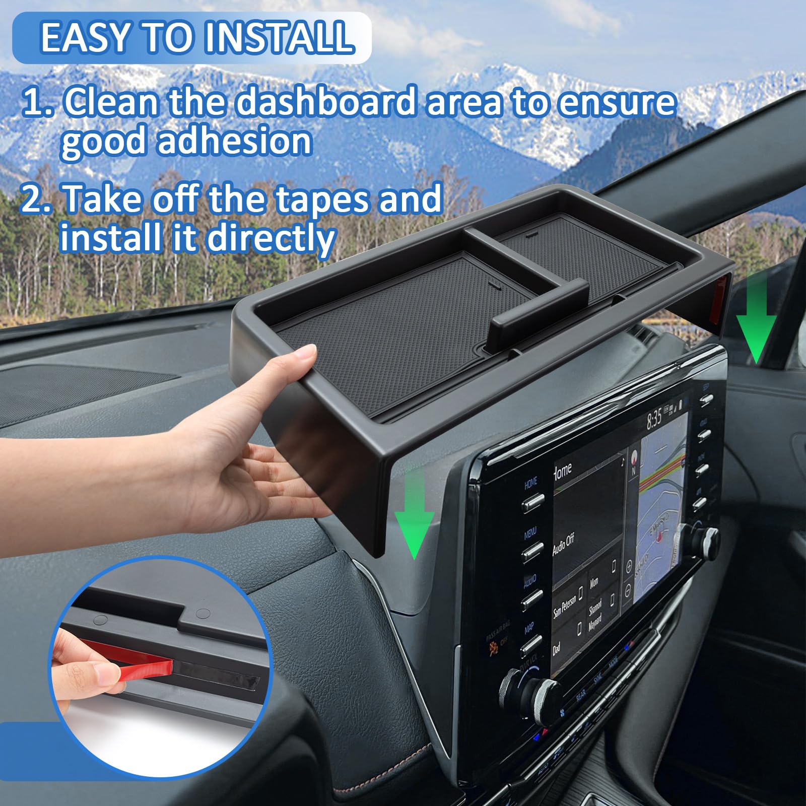 TOPINSTALL New Dash Tray Phone Holder Compatible With 2021-2024