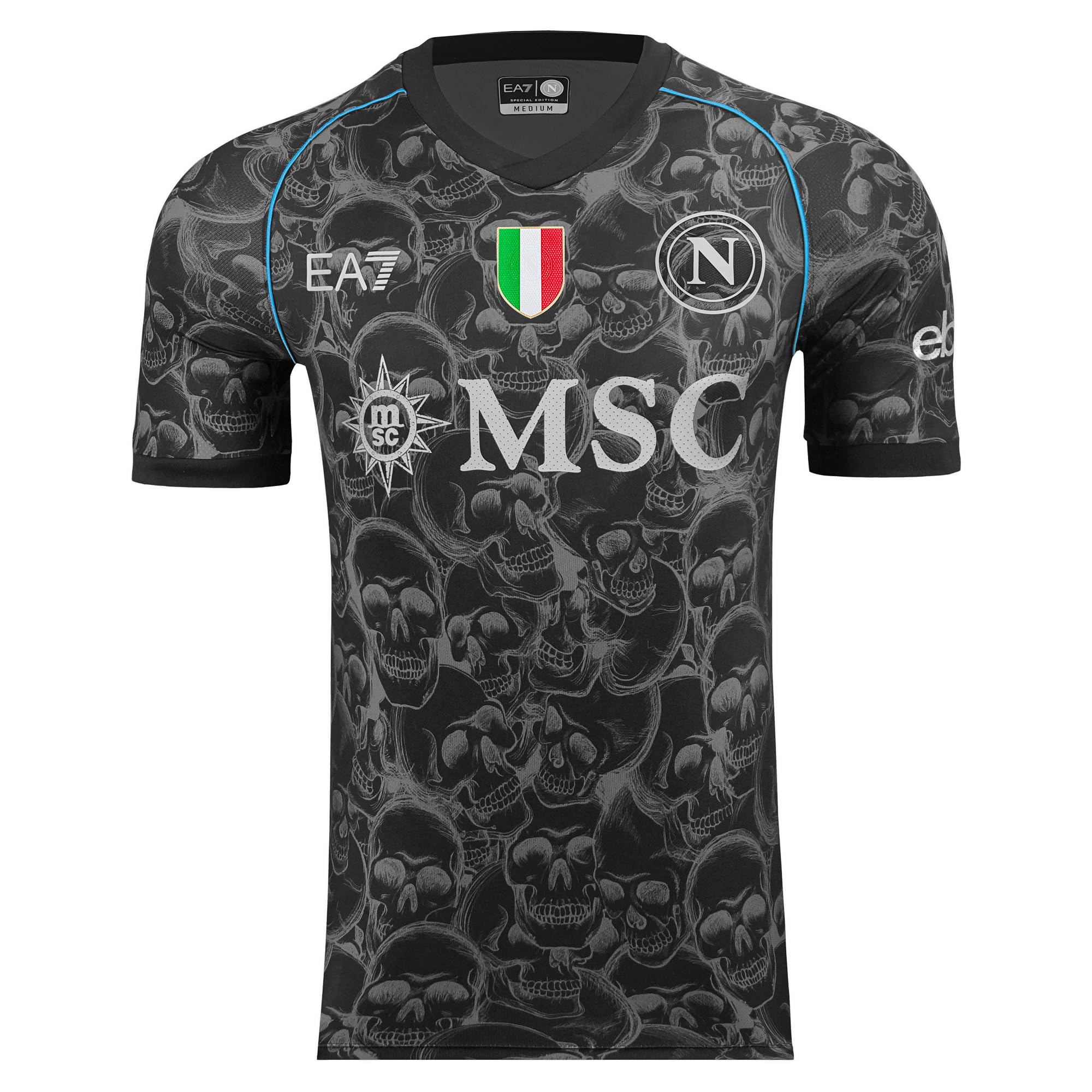 SSC NAPOLI Halloween Jersey T-Shirt, Black, M