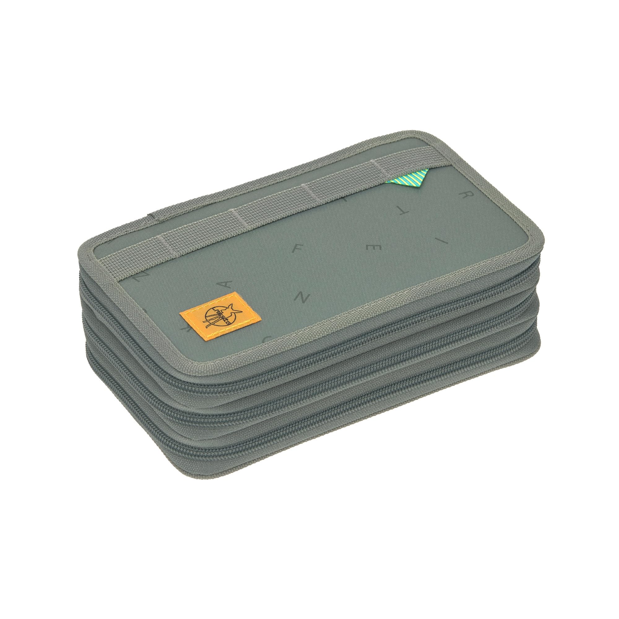 LÄSSIG Pencil Case Filled 20 Pieces/School Triple Pencil Case Unique, Green, TU EU