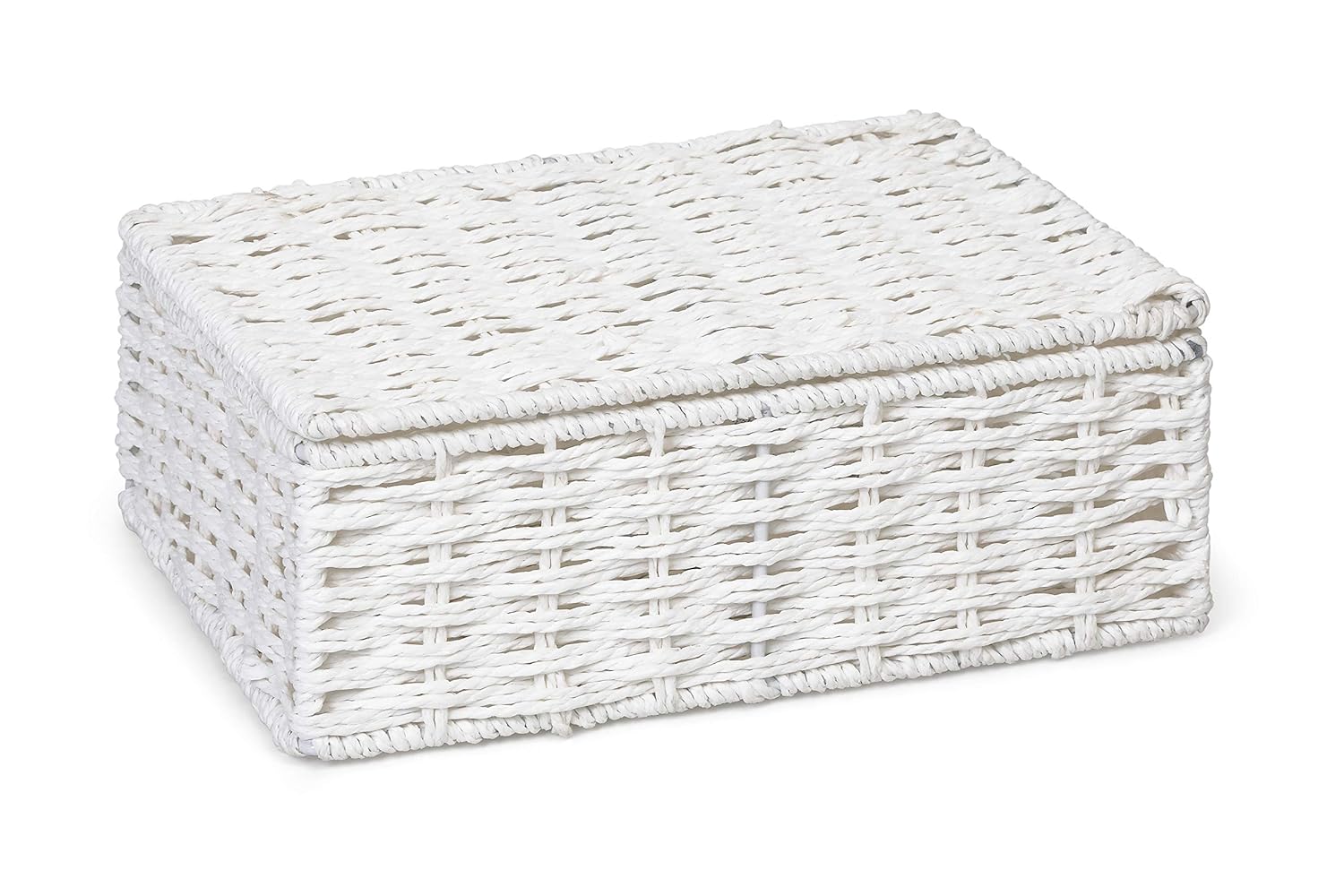 ARPAN Paper Rope Storage Basket Box with LidWhite, Small Amazon.co.uk