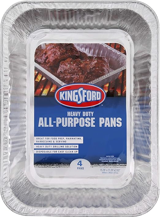 Amazon Com Kingsford Grilling Extra Tough All Purpose Aluminum Pans 24 Count Disposable Aluminum Foil Pans Ideal For Cooking Baking Steaming Grilling Smoking Safe Disposable Chafing Dish Kitchen Dining