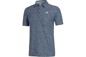 Three Sixty Six Golf Shirts for Men - Dry Fit Short-Sleeve Polo, Athletic Casual Collared T-Shirt