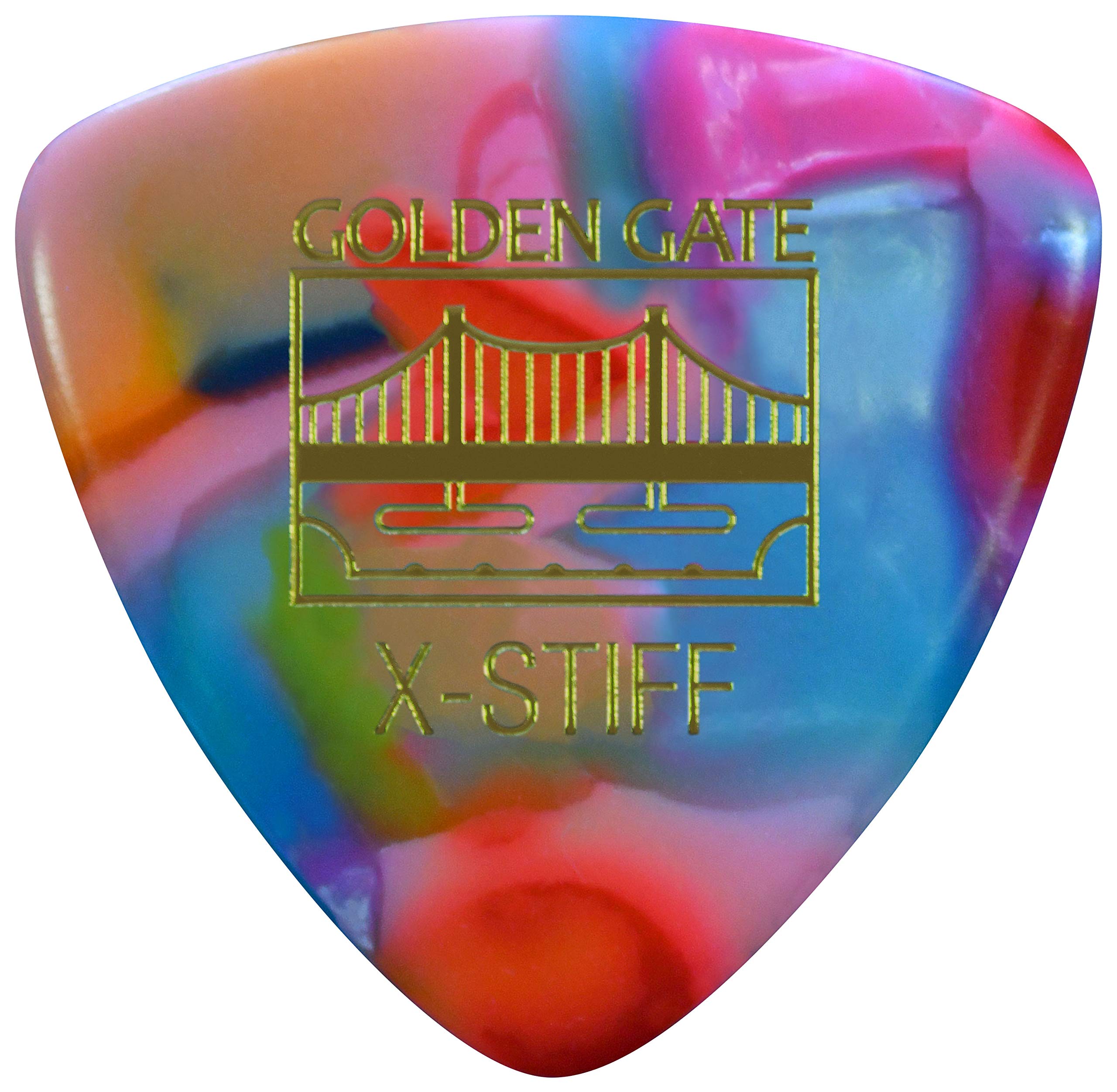 Golden Gate MP-107 Triangle Shape Guitar Picks, 1.5 mm Thickness, Colourful Clown Confetti