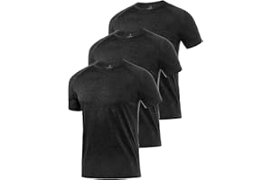 Ullnoy 3-4 Pack Men's Dry Fit T Shirt Moisture Wicking Athletic Tees Exercise Short Sleeves Gym Workout Top