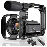 Video Camera 4K Camcorder Ultra HD 48MP WiFi IR Night Vision Vlogging Camera 3" IPS Touch Screen 16X Digital Zoom Digital You