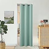 BGment Frosty Green Door Curtain 80 Inch Length for