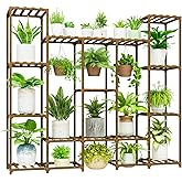 Bamworld Large Plant Stand Indoor Outdoor Hanging Shelf for Multiple PlantsTall Large Holder for Living Room Patio Balcony Ga