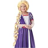 Rapunzel Costume Wig with Flowers for Girls